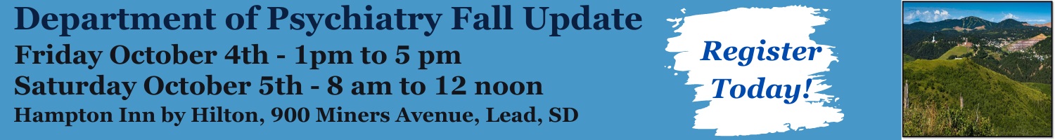 2024 Department of Psychiatry, Fall Update Banner